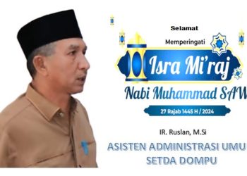 Asisten III Setda Dompu Ucapkan Selamat Memperingati Isra’ Mi’raj Nabi Muhammad SAW Tahun 2024