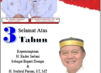 Sekretaris Daerah Kabupaten Dompu Ucapkan Selamat Atas Tiga Tahun Kepemimpinan AKJ-SYAH