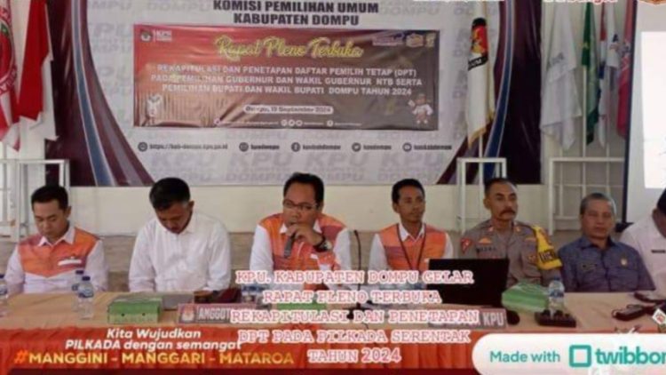 DPT Dompu 190.546, Pemilih Perempuan masih Mendominasi