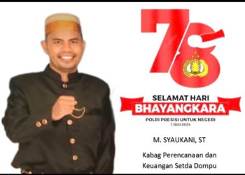 Kabag Perencanaan dan Keuangan Setda Dompu Ucapkan Selamat Hari Bhayangkara ke 78 Tahun 2024