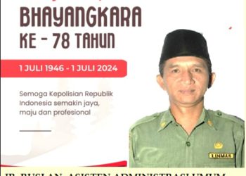Asisten III Setda Dompu Ucapkan Selamat Hari Bhayangkara ke 78 Tahun 2024