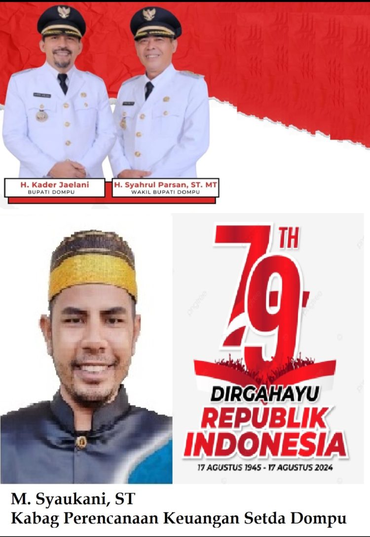 Kabag Perencanaan dan Keuangan SetdaDompu Ucapkan Dirgahayu RI ke 79 Tahun 2024