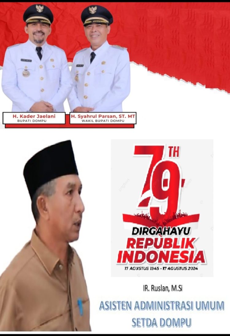 Asisten III Setda Dompu Ucapkan Dirgahayu RI ke 79 Tahun 2024