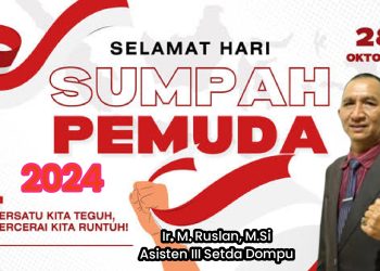 Asisten III Setda Dompu Mengucapkan Selamat Hari Sumpah Pemuda Tahun 2024
