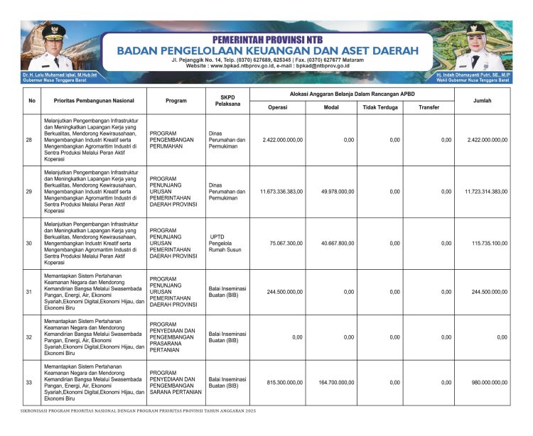 Sinkronisasi Program Prioritas Nasional dengan Program Prioritas Provinsi NTB TA. 2025..(37)
