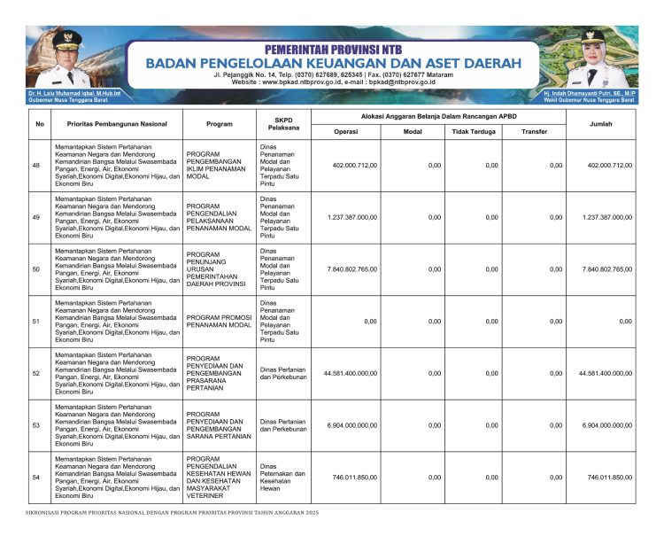 Sinkronisasi Program Prioritas Nasional dengan Program Prioritas Provinsi NTB TA. 2025..(40)