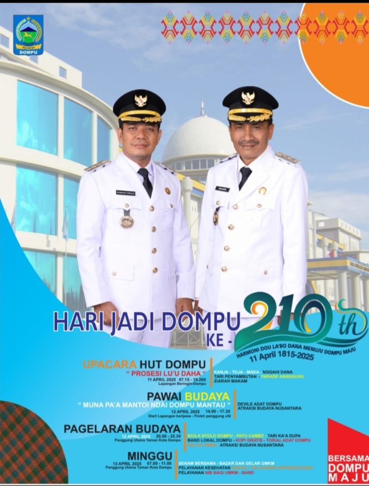 Pemkab Dompu Ucapkan Selamat Hari Jadi Kabupaten Dompu ke 210 Tahun 2025