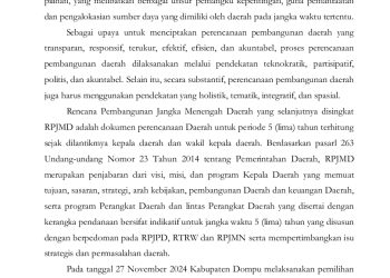 RINGKASAN RANWAL RPJMD KABUPATEN DOMPU TAHUN 2025-2030