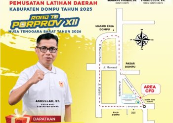‎KONI Dompu Luncurkan Pelatda “Dompu Maju”, Dirangkaikan dengan Jalan Sehat Berhadiah Puluhan Juta  ‎