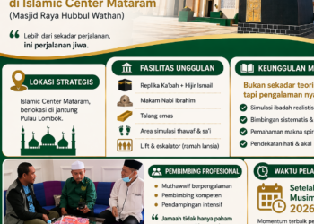 Persiapan Maksimal Menuju Tanah Suci, PT Taufik Almadani Gelar Manasik di Islamic Center Mataram