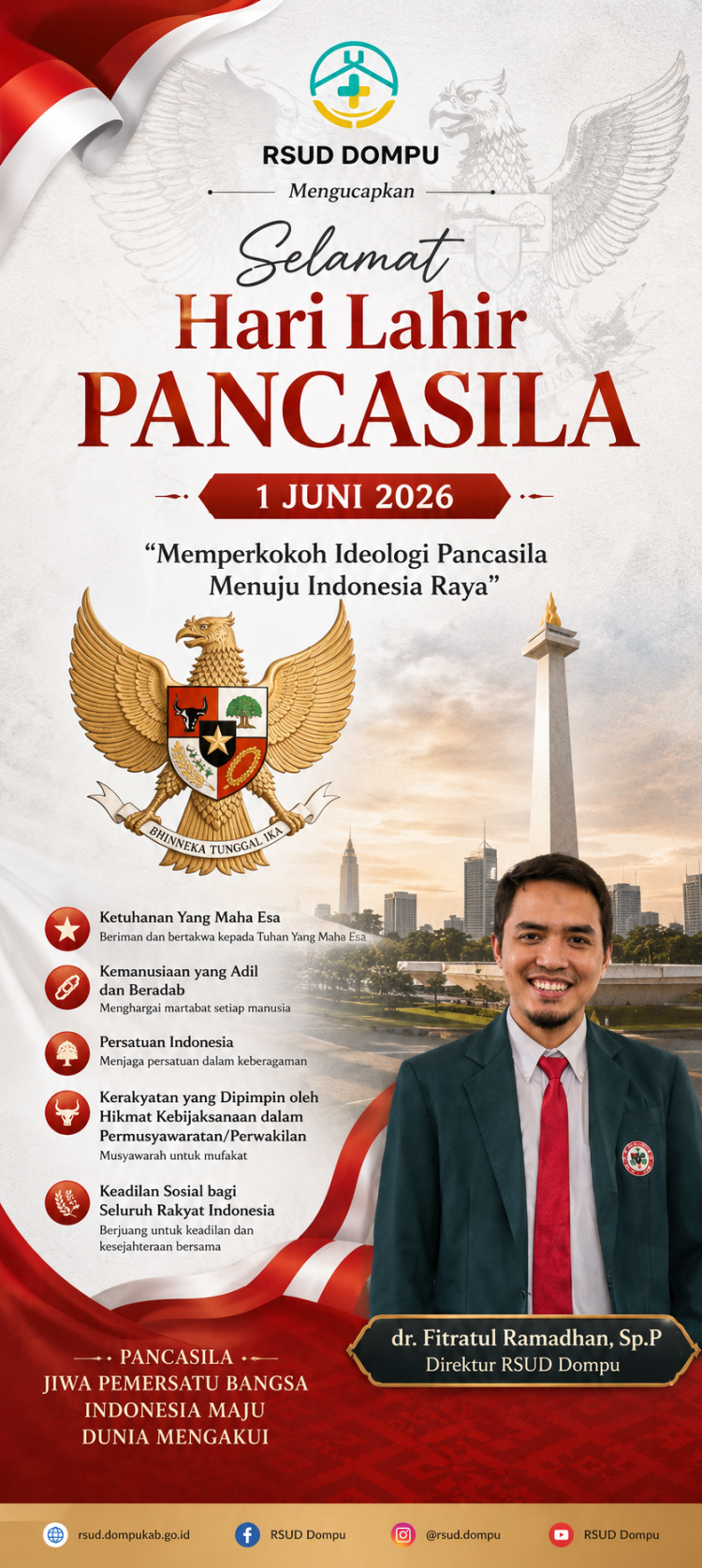 RSUD Dompu Mengucapkan Selamat Hari Lahir Pancasila 1 Juni 2026