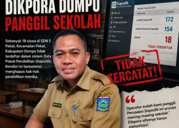 Data Siswa Amburadul, Dikpora Dompu Turun Tanga