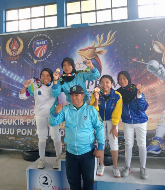 Sulistiawati Sumbang Emas, Anggar Dompu Tambah Tiga Medali di Porprov NTB 2026