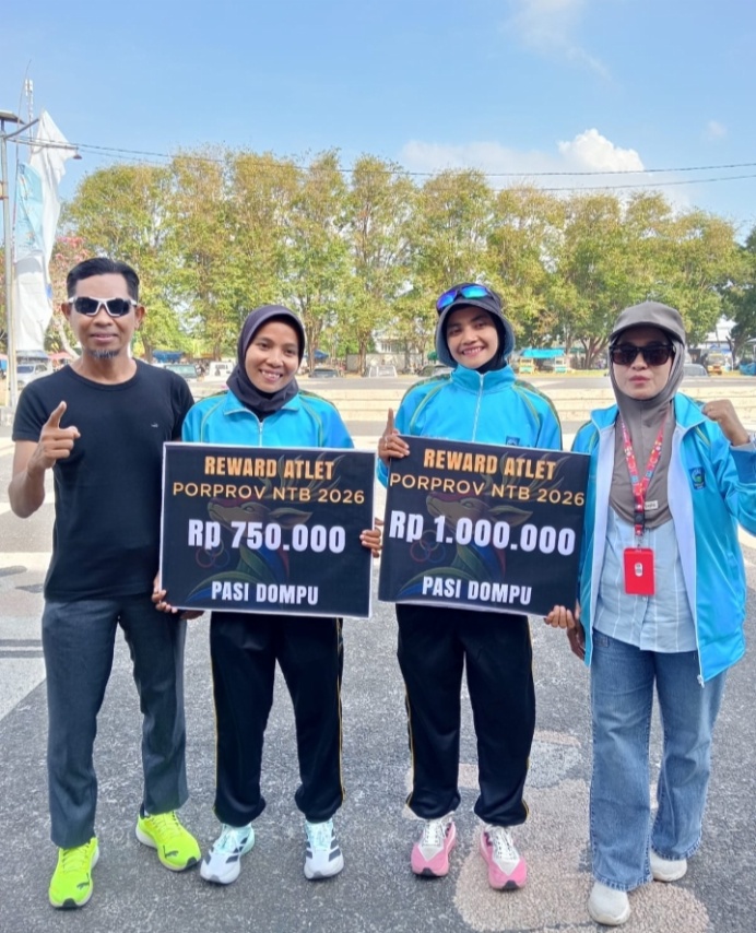 PASI Dompu Langsung Pecah Telur, Sabet Emas dan Perak di Hari Pertama Atletik Porprov NTB